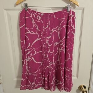 Chadwicks Floral Pink And White Skirt Size 18